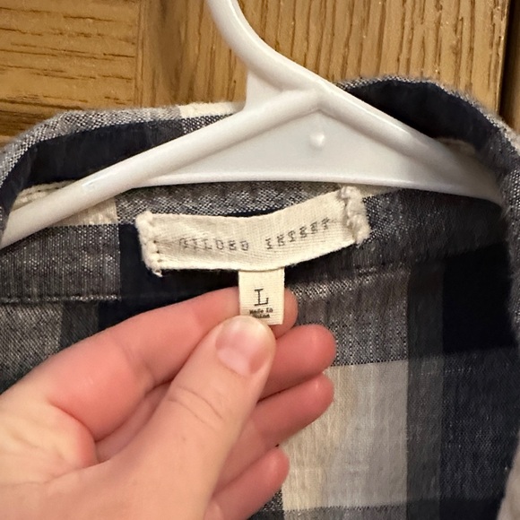 Gilded Intent Blue and White Checkered Shirt - Size L - Picture 2 of 6